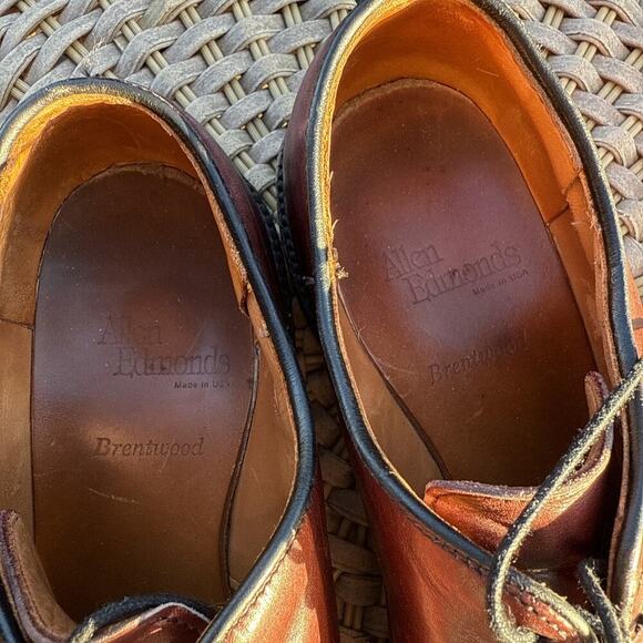 Allen Edmonds Brentwood Lace Up Leather Dress Shoes Men 9 D Men Burgundy Brown